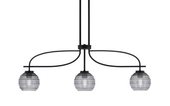 Toltec Lighting - 3936-MB-5112 - Three Light Island Pendant - Cavella - Matte Black