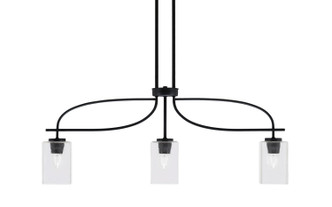 Toltec Lighting - 3936-MB-530 - Three Light Island Pendant - Cavella - Matte Black