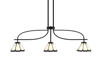 Toltec Lighting - 3936-MB-9125 - Three Light Island Pendant - Cavella - Matte Black