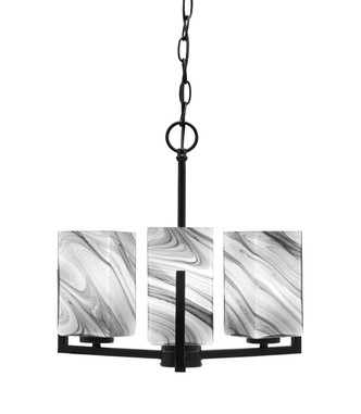Toltec Lighting - 4503-MB-549 - Three Light Chandelier - Atlas - Matte Black
