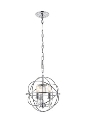 Elegant Lighting - LD5055D12C - Three Light Pendant - Wallace - Chrome