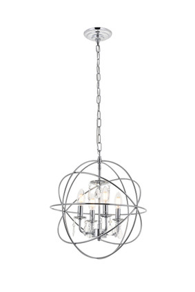 Elegant Lighting - LD5055D16C - Four Light Pendant - Wallace - Chrome Elegant Lighting - LD5055D16C - Four Light Pendant - Wallace - Chrome