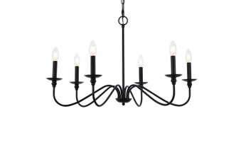 Rohan Six Light Chandelier in Matte Black (173-LD5056D30MB)