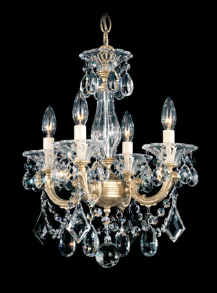 Schonbek - 5344-83R - Four Light Chandelier - La Scala - Florentine Bronze Schonbek - 5344-83R - Four Light Chandelier - La Scala - Florentine Bronze