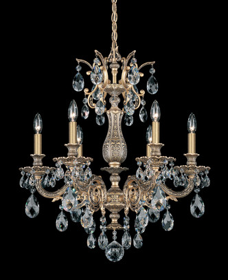 Schonbek - 5676-27H - Six Light Chandelier - Milano - Parchment Gold