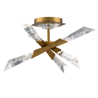 Schonbek Beyond - BFM31417-AB - 17 Semi-Flush Mount - Solitude - Aged Brass