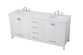 Irene Double Bathroom Vanity (VF18872DWH)