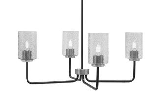 Toltec Lighting - 6204-MBGP-3002 - Four Light Chandelier - Sandia - Matte Black & Graphite