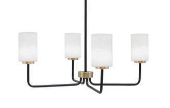 Toltec Lighting - 6204-MBNAB-310 - Four Light Chandelier - Sandia - Matte Black & New Age Brass