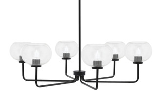 Toltec Lighting - 6206-MB-202 - Six Light Chandelier - Sandia - Matte Black