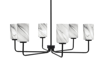 Toltec Lighting - 6206-MB-3009 - Six Light Chandelier - Sandia - Matte Black