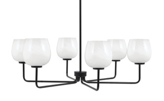 Toltec Lighting - 6206-MB-4811 - Six Light Chandelier - Sandia - Matte Black