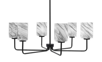 Toltec Lighting - 6206-MB-549 - Six Light Chandelier - Sandia - Matte Black