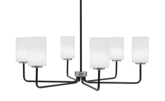 Toltec Lighting - 6206-MBGP-310 - Six Light Chandelier - Sandia - Matte Black & Graphite