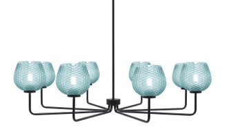Toltec Lighting - 6208-MB-4605 - Eight Light Chandelier - Sandia - Matte Black