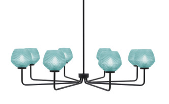 Toltec Lighting - 6208-MB-4625 - Eight Light Chandelier - Sandia - Matte Black