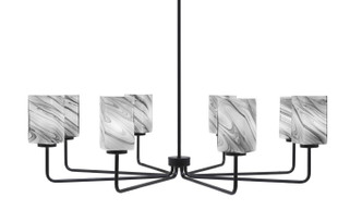 Toltec Lighting - 6208-MB-549 - Eight Light Chandelier - Sandia - Matte Black