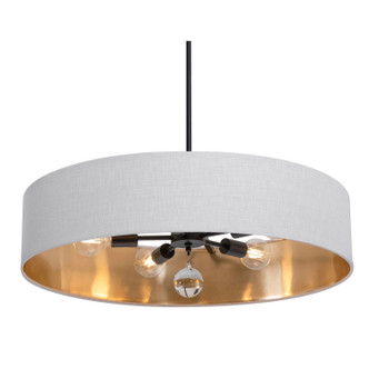 AFX Lighting - CLNP30MBBK-WHGD - Five Light Pendant - Celine - Black