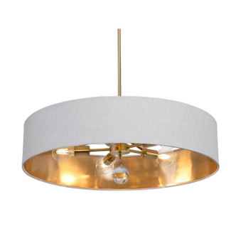 AFX Lighting - CLNP30MBSB-WHGD - Five Light Pendant - Celine - Satin Brass