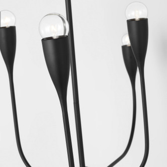 Maya Six Light Linear Chandelier (GLC1226MBK)