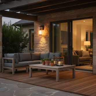 Ronde One Light Outdoor Wall Lantern (GLO1071TXB)