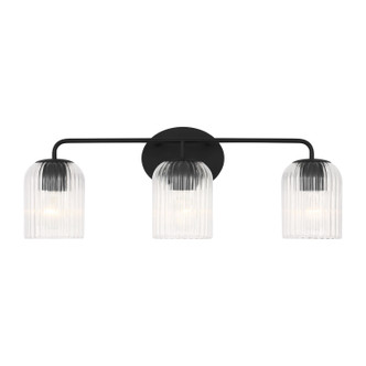 Generation Lighting - GLV1133MBK - Three Light Vanity - Eisele - Midnight Black