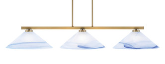 Toltec Lighting - 4523-NAB-514 - Three Light Bar - Atlas - New Age Brass