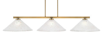 Toltec Lighting - 4523-NAB-711 - Three Light Bar - Atlas - New Age Brass