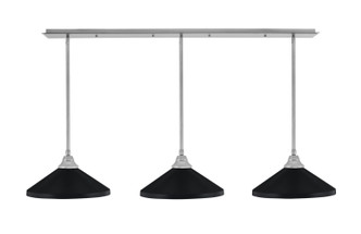 Toltec Lighting - 48-BN-424-MB - Three Light Linear Pendalier - Stem - Brushed Nickel