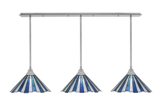 Toltec Lighting - 48-BN-932 - Three Light Linear Pendalier - Stem - Brushed Nickel