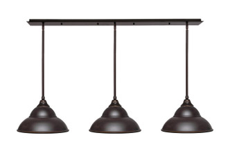 Toltec Lighting - 48-DG-428-DG - Three Light Linear Pendalier - Stem - Dark Granite