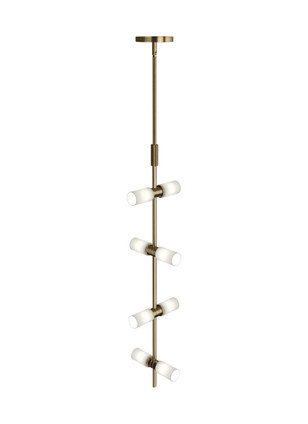 Visual Comfort Modern - 700MDP3CRS - LED Pendant - ModernRail - Aged Brass
