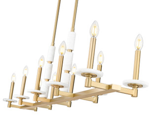 Kaden Ten Light Linear Chandelier (3045-10L-MGLD)