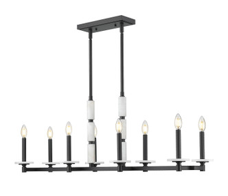 Kaden Eight Light Linear Chandelier (3045-8L-MB)