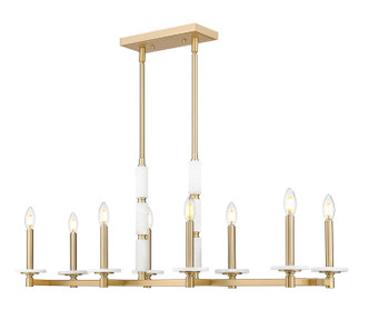 Kaden Eight Light Linear Chandelier (3045-8L-MGLD)