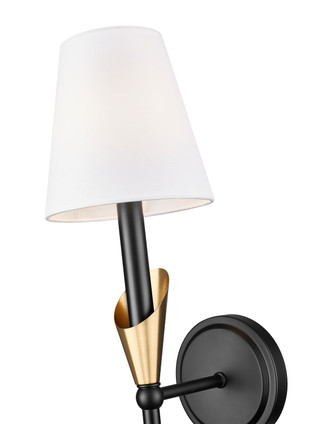 Claudelle One Light Wall Sconce (4014-1SA-MB-MGLD)