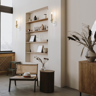 Claudelle One Light Wall Sconce (4014-1SA-TW-MGLD)