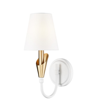 Z-Lite - 4014-1S-TW-MGLD - One Light Wall Sconce - Claudelle - Tundra White + Modern Gold