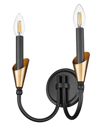 Claudelle Two Light Wall Sconce (4014-2S-MB-MGLD)