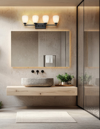 Oren Four Light Vanity (7004-4V-MB)