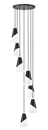 Z-Lite - 828P6-7R-MB - Seven Light Chandelier - Aimie - Matte Black