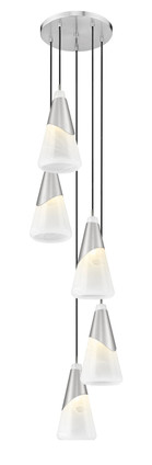 Aimie Five Light Chandelier (828P7-5R-BN)