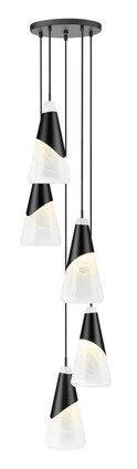 Z-Lite - 828P7-5R-MB - Five Light Chandelier - Aimie - Matte Black