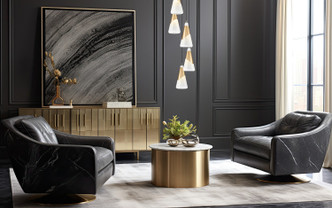 Aimie Five Light Chandelier (828P7-5R-MGLD)