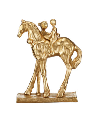 Currey and Company - 1200-1033 - Sculpture - Dujardin Equestrian Sculpture - Gold