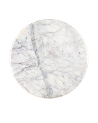 Passementerie White Marble Drinks Table Drinks Table (3000-0323)