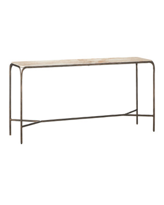 Currey and Company - 4000-0219 - Console Table - Crema - Natural / Bronze