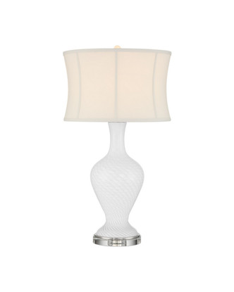 Currey and Company - 6000-1009 - One Light Table Lamp - Zeta - White/Clear