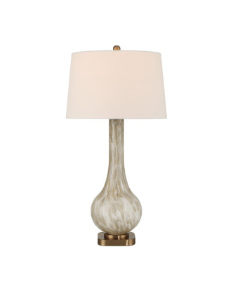 Currey and Company - 6000-1025 - One Light Table Lamp - Bombon Table Lamp - Pale Brown / Off-White / Antique Brass