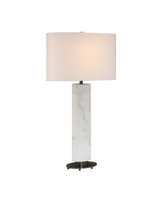 Currey and Company - 6000-1029 - One Light Table Lamp - Stanhope - White/Bronze